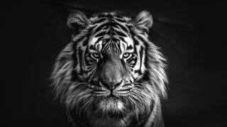 Creative Black-and-White Tiger HD Background Images