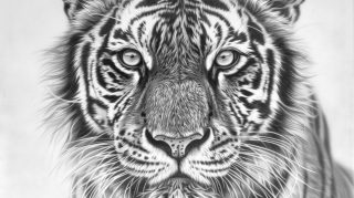 4K Black and White Tiger Pictures for Free Download