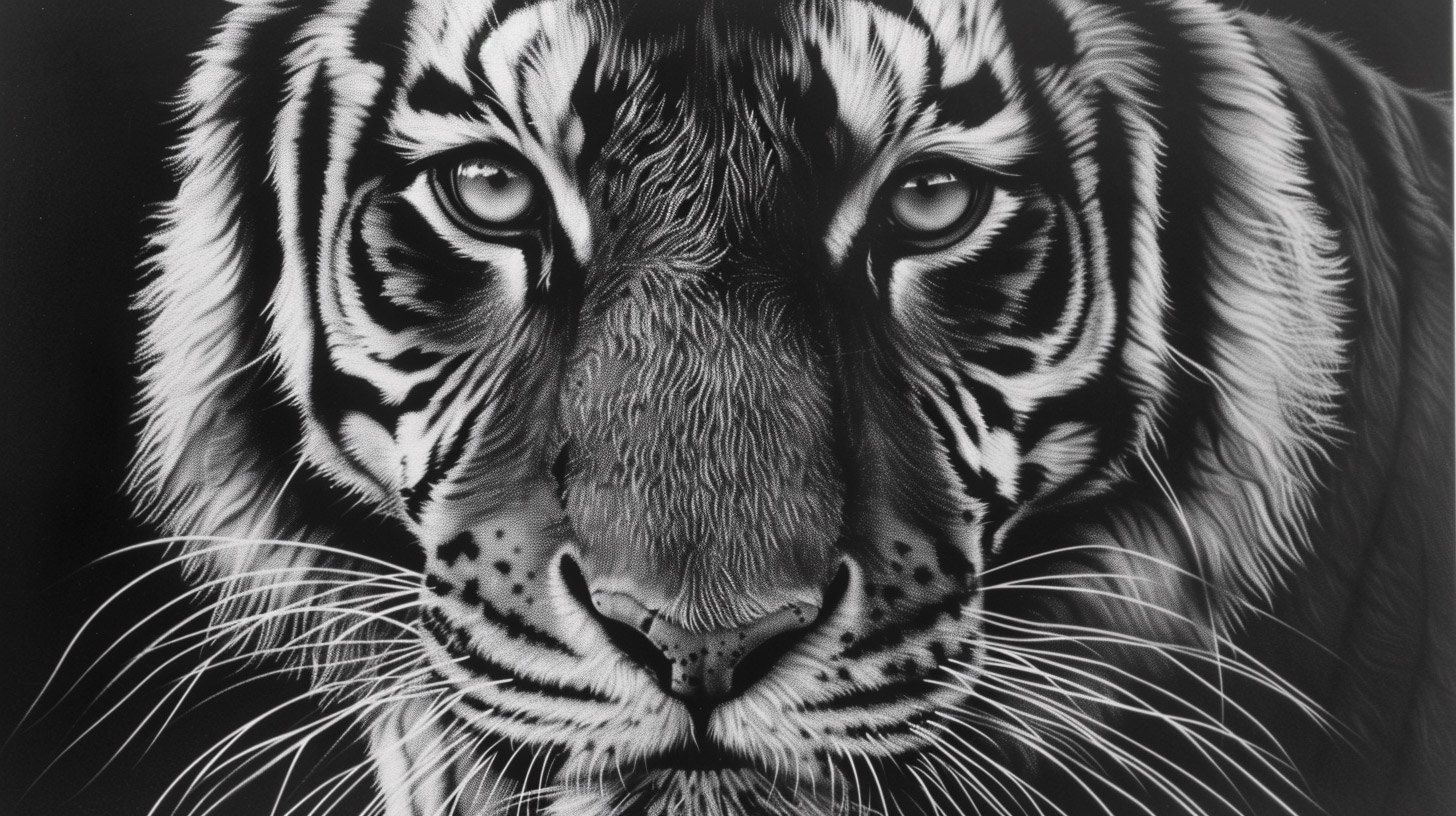 Breathtaking Black and White Tiger Hd Wallpaper