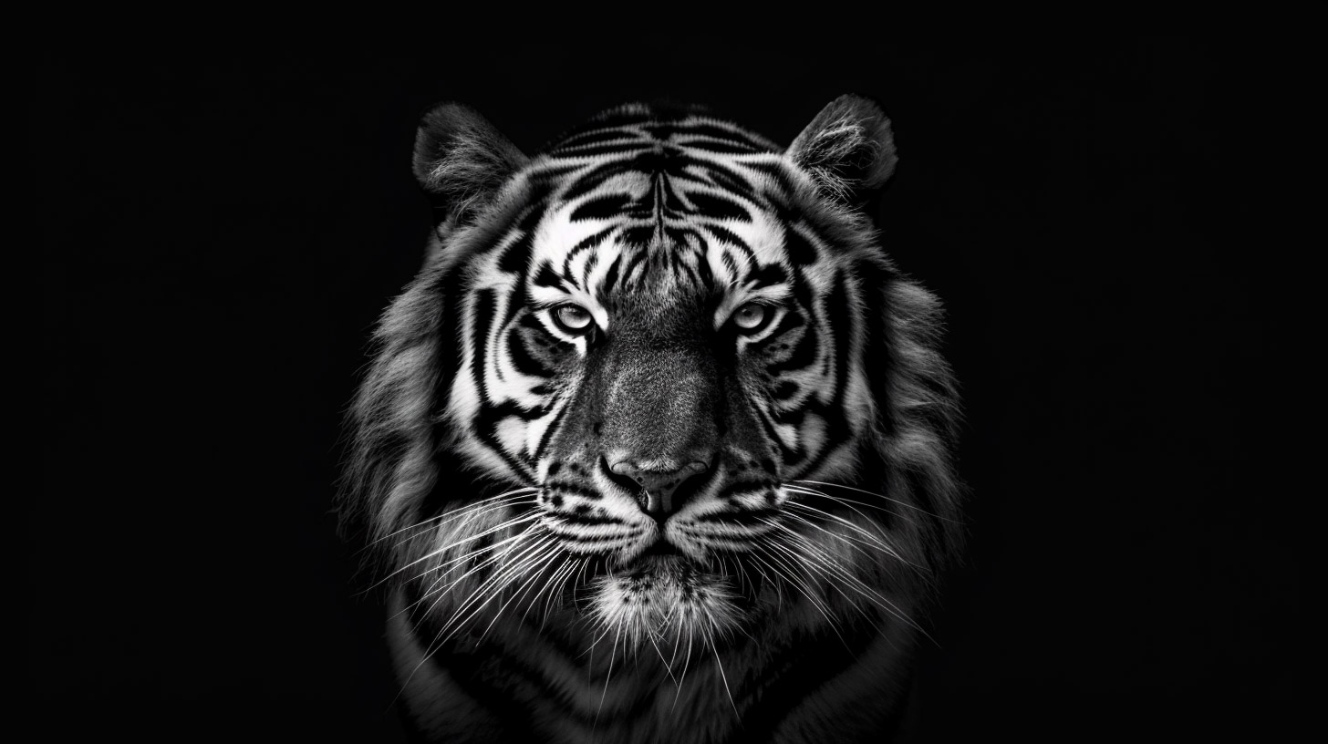 Black and White Tiger Wallpaper for Desktop Background