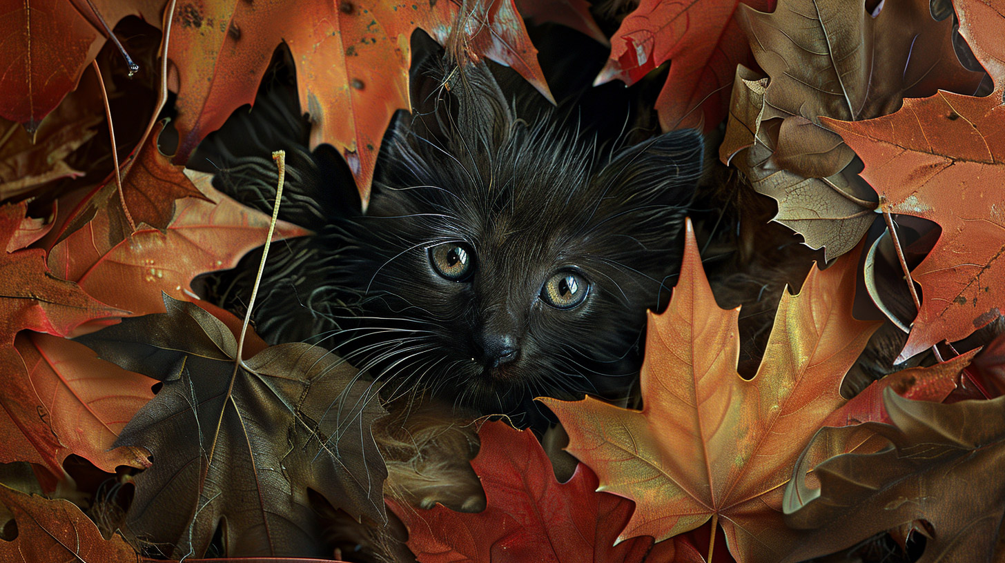 Stunning 4k Black Cat Digital Background Images