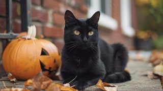 Ultra HD Black Cat Halloween Desktop Background Download