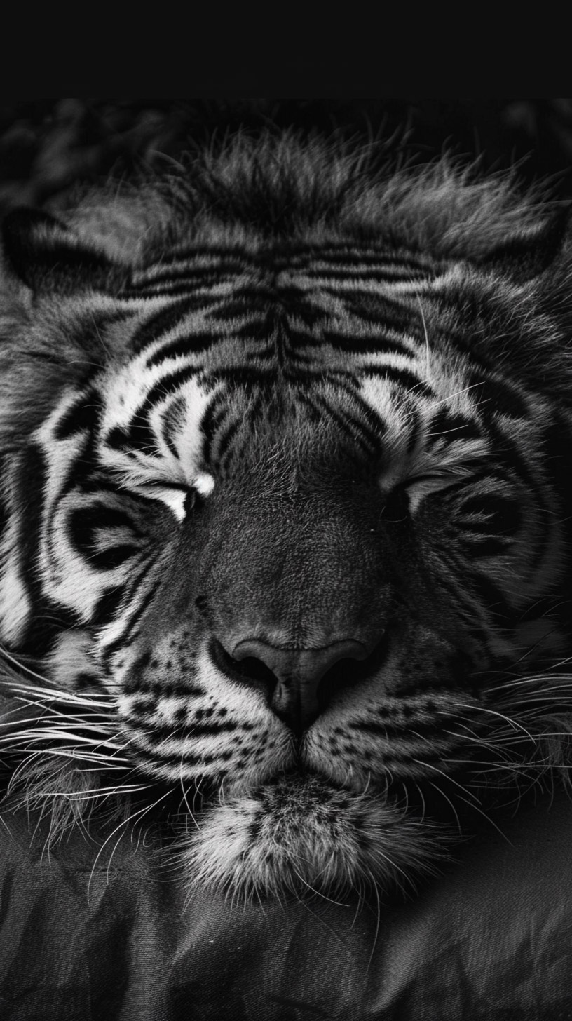 Stunning Black Tiger Digital Background for Android Phones