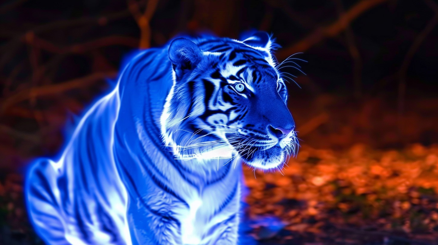 Blue Fire Tiger HD Wallpaper for Desktop Background