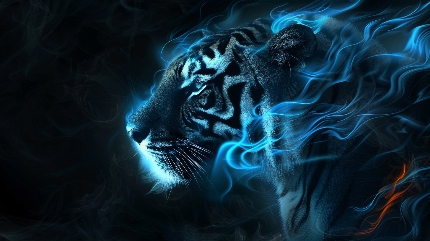 Blue Fire Tiger HD Pics for Free Wallpaper Options