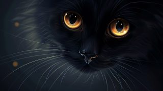 Cute Cartoon Black Cat Stock Photos for Wallpaper