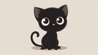 Cartoon Black Cat Wallpaper for Free HD Download