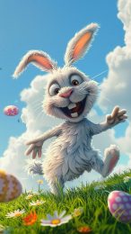 Free HD Easter Bunny Wallpaper for Android and iPhone