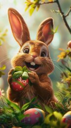 Download Adorable Bunny Easter Wallpaper for Your Mobile