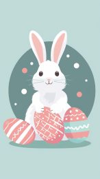 Vibrant Bunny Easter HD Wallpaper for Your Smartphone