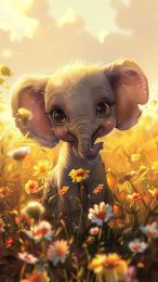 Download Free Cartoon Elephant HD Wallpaper for Mobile