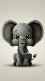 Vibrant Cartoon Elephant Image – Perfect for Mobile Devices