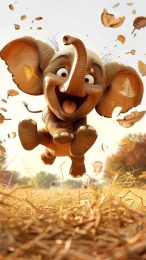 Charming Cartoon Elephant HD Photo for Your Mobile Wallpaper