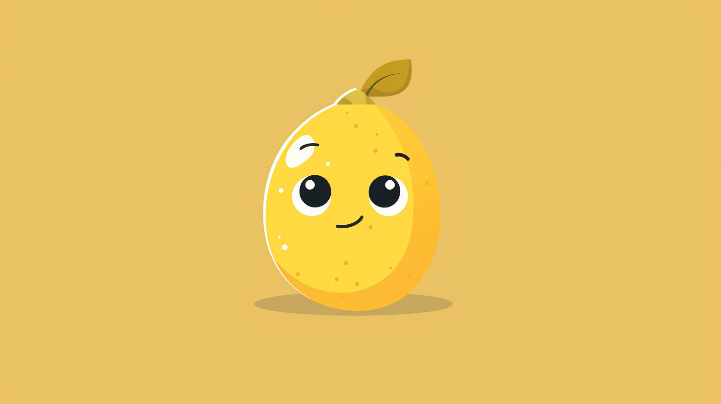 Vibrant Cartoon Lemon Digital Background for PCs