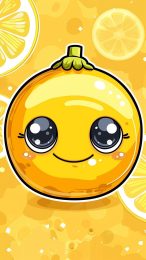 Cartoon Lemon Wallpaper for iPhone - Free HD Download