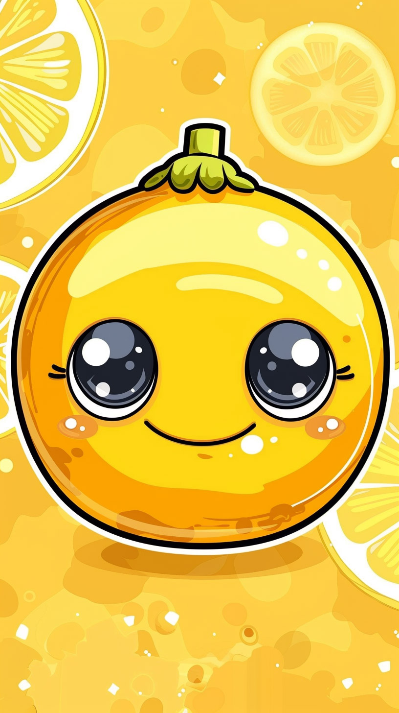 Cartoon Lemon Wallpaper for iPhone - Free HD Download