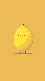 Vibrant Cartoon Lemon Digital Backgrounds for Mobile Phones