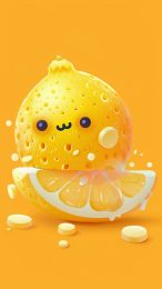 Stylish Cartoon Lemon Mobile Wallpaper for Every Phone Model