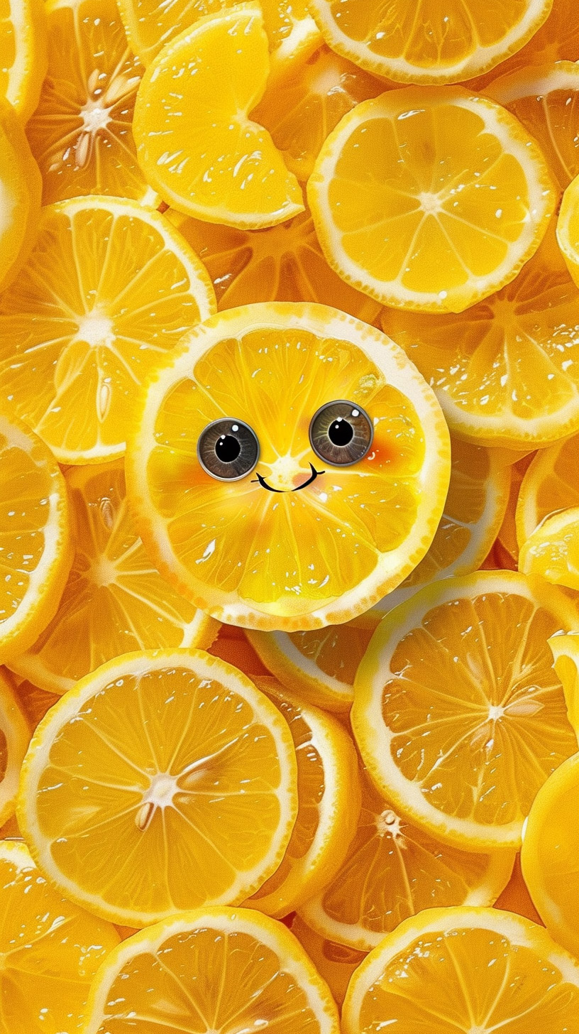 Cheerful Cartoon Lemon Images - Perfect for Mobile Wallpaper