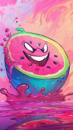 Download Free Cartoon Watermelon Mobile Wallpaper Now