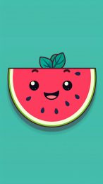 Unique 9:16 Cartoon Watermelon Wallpaper for Any Phone