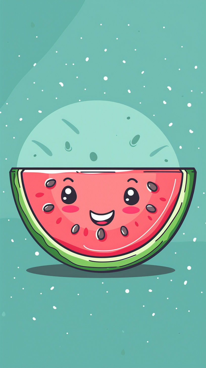 HD Cartoon Watermelon Backgrounds for Mobile Devices