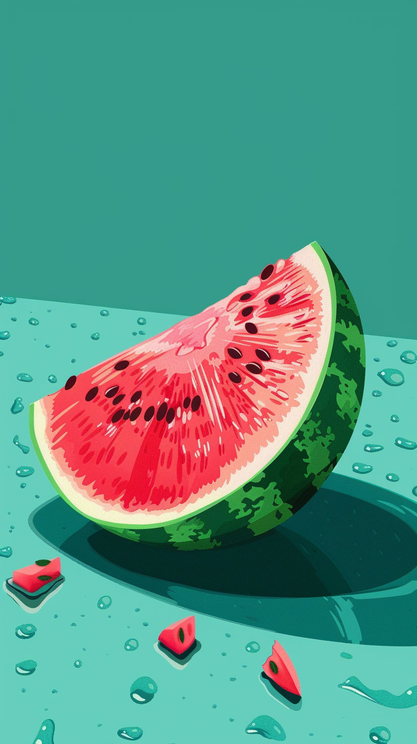 Vibrant Wallpaper Collection: Cartoon Watermelon Theme