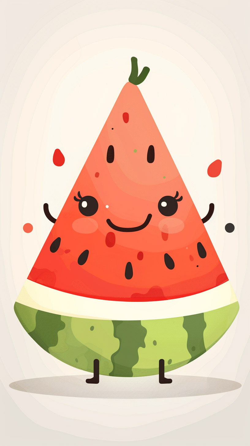 Mobile Wallpaper: Cartoon Watermelon for iPhone Users