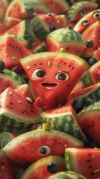 Creative Watermelon Pictures for HD Mobile Wallpaper