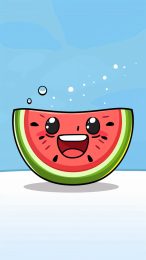 Bright Cartoon Watermelon Photos for Android Wallpaper