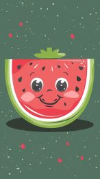 Refresh Your Phone with Cartoon Watermelon HD Image