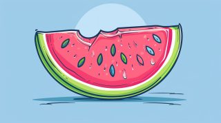 Download 1920x1080 Cartoon Watermelon Slice Digital Background