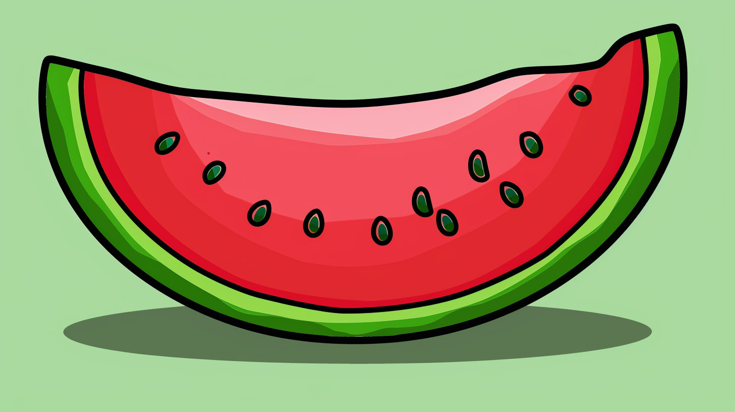 Bright and Fun Cartoon Watermelon Slice HD Wallpaper