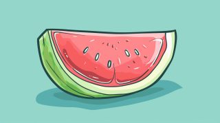 Ultra HD Cartoon Watermelon Slice for Your PC Wallpapers