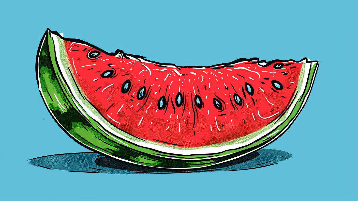 Free Cartoon Watermelon Slice HD Pics for Your Desktop