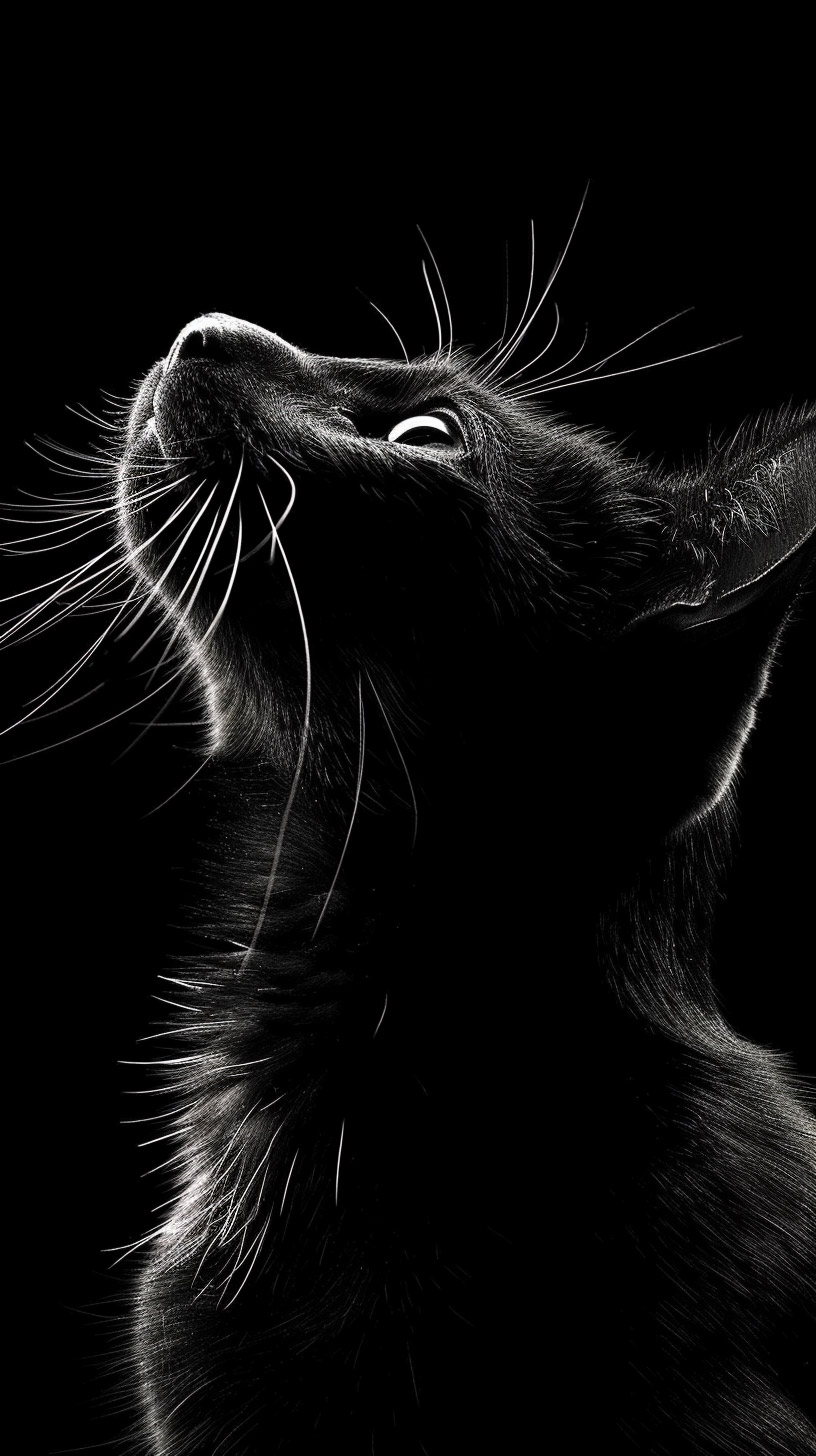 Charming Black and White Cat Images for All Devices