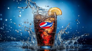 AI-Enhanced HD Pics of Iconic Soda Advertisements