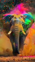 Mobile Wallpaper: Colorful Elephants for Every Device