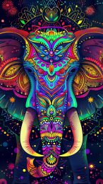 Unique Colorful Elephant Backgrounds for iPhone Users