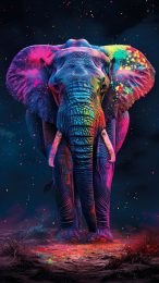 9:16 Colorful Elephant Photos for Mobile Screens