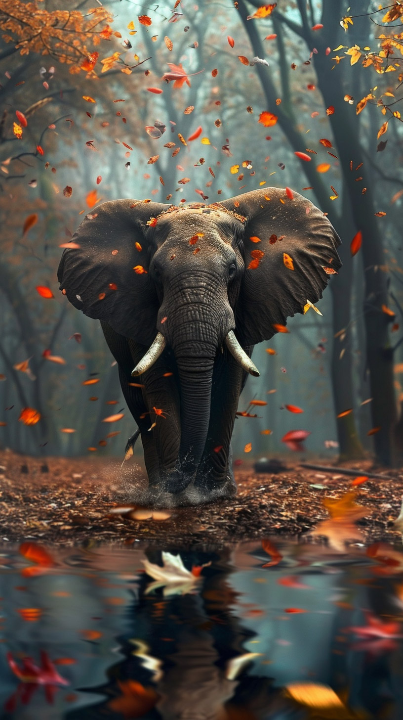 Eye-catching Colorful Elephant Pictures for Mobile Use