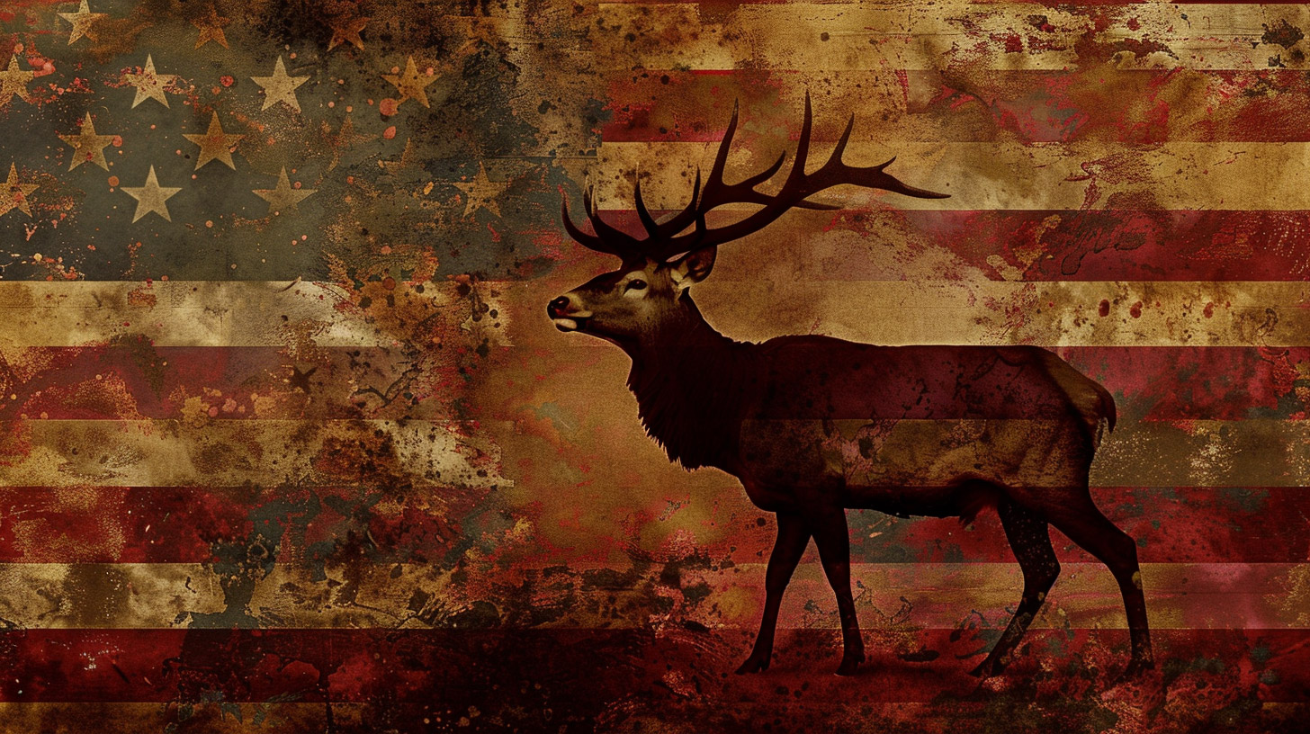 Stunning 8K Images of Deer and National Flag