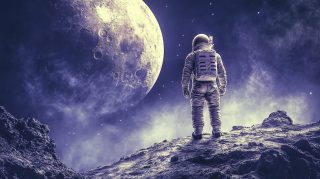 Free Stock Photos of Moon Landing Scene