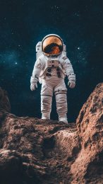 Cool AI Wallpaper of the Moon Landing for iPhone