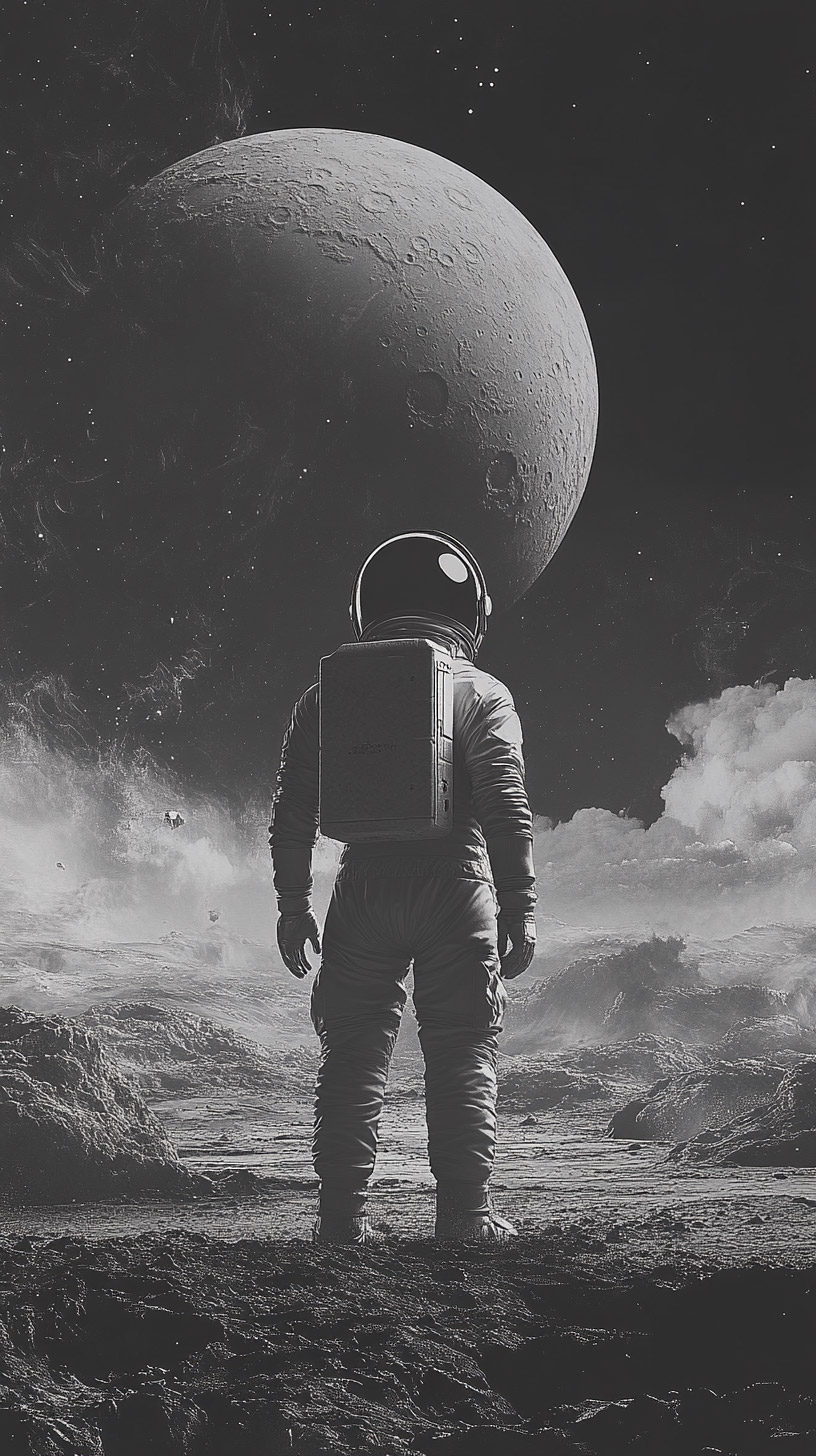 Digital Backgrounds: Moon Landing Images for Your Phone