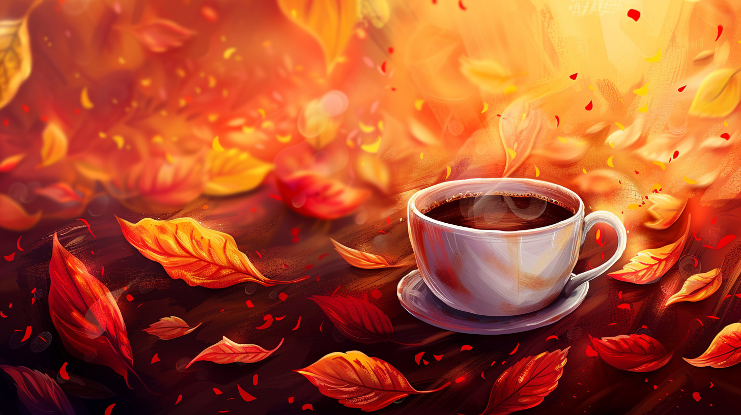 Discover AI Wallpaper: Perfect Fall Coffee Desktop