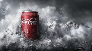 Unique AI Wallpaper Inspired by Coca-Cola Branding