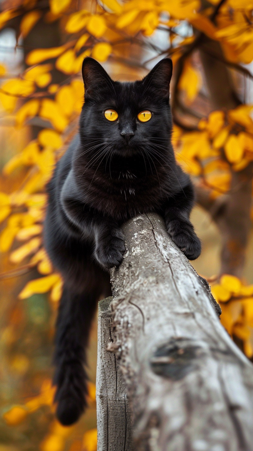 Mobile Wallpaper Collection: Cute Black Cats for Phones