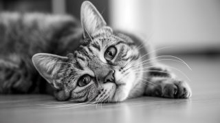 8K Black and White Cat Backgrounds for High-End Displays