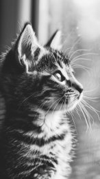 Cute Black and White Cat Wallpaper for Your iPhone